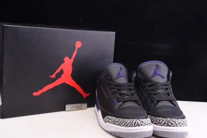 Rep Husky Jordan Court Retro Purple 3 Air Black CT8532-050 0412